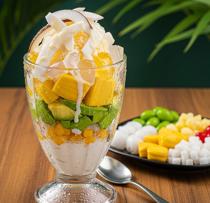 Colorful Es Teler coconut and avocado